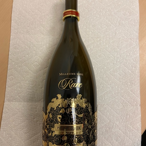 PIPER HEIDSIECK Rare CHAMPAGNE BRUT EMPTY BOTTLE 2002 Gold pattern - Picture 3 of 3